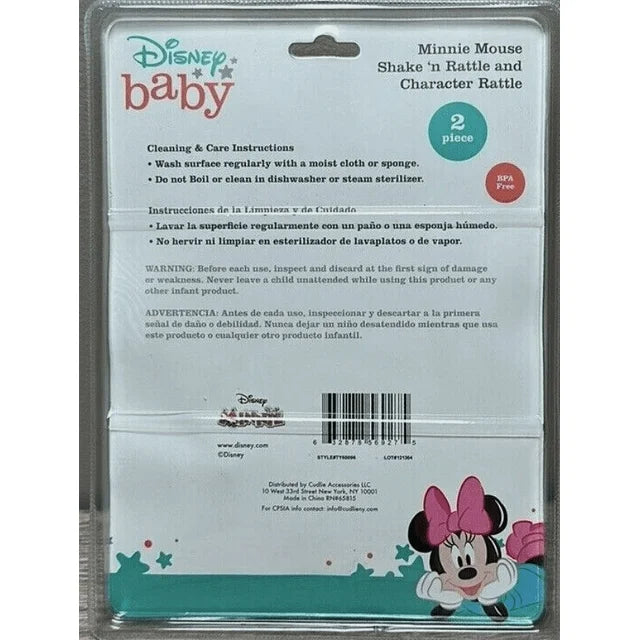 Disney Minnie Mouse Shake 'N Rattle and Character Rattle 2-Piece