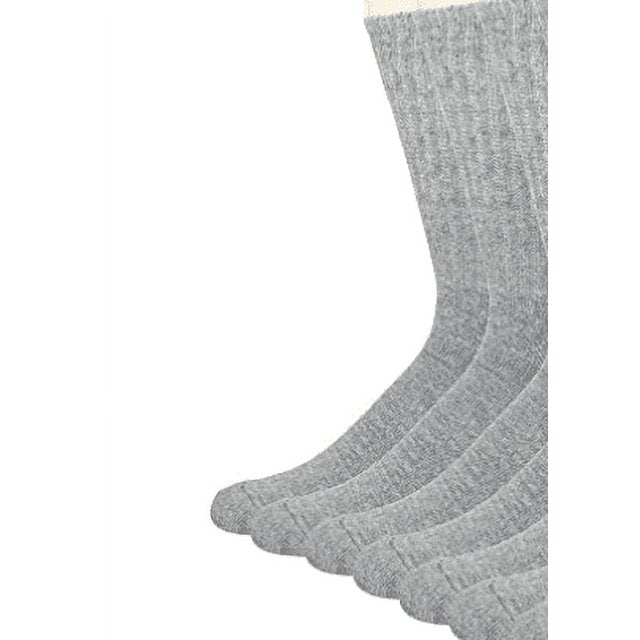 Wing Crew Socks Grey  10-13 (8 Pairs)