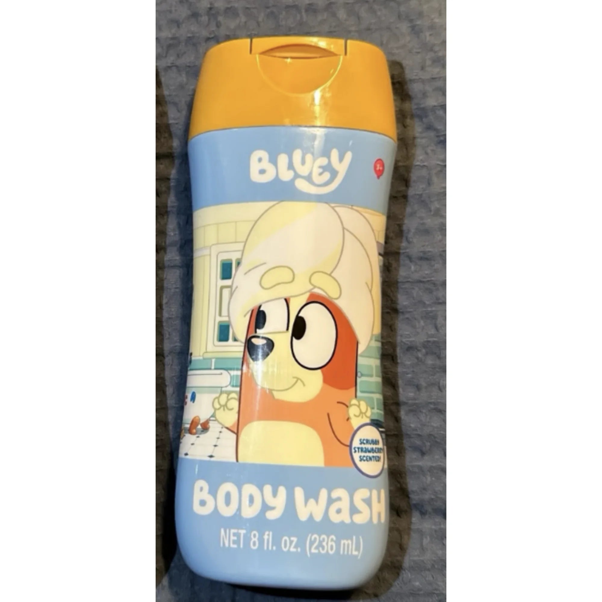 BLUEY Body Wash Scrubby Strawberry Scented 8 oz.
