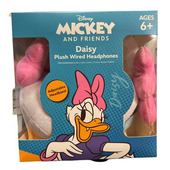 Disney Mickey and Friends Daisy Plush Wired Headphones Adjustable Headband