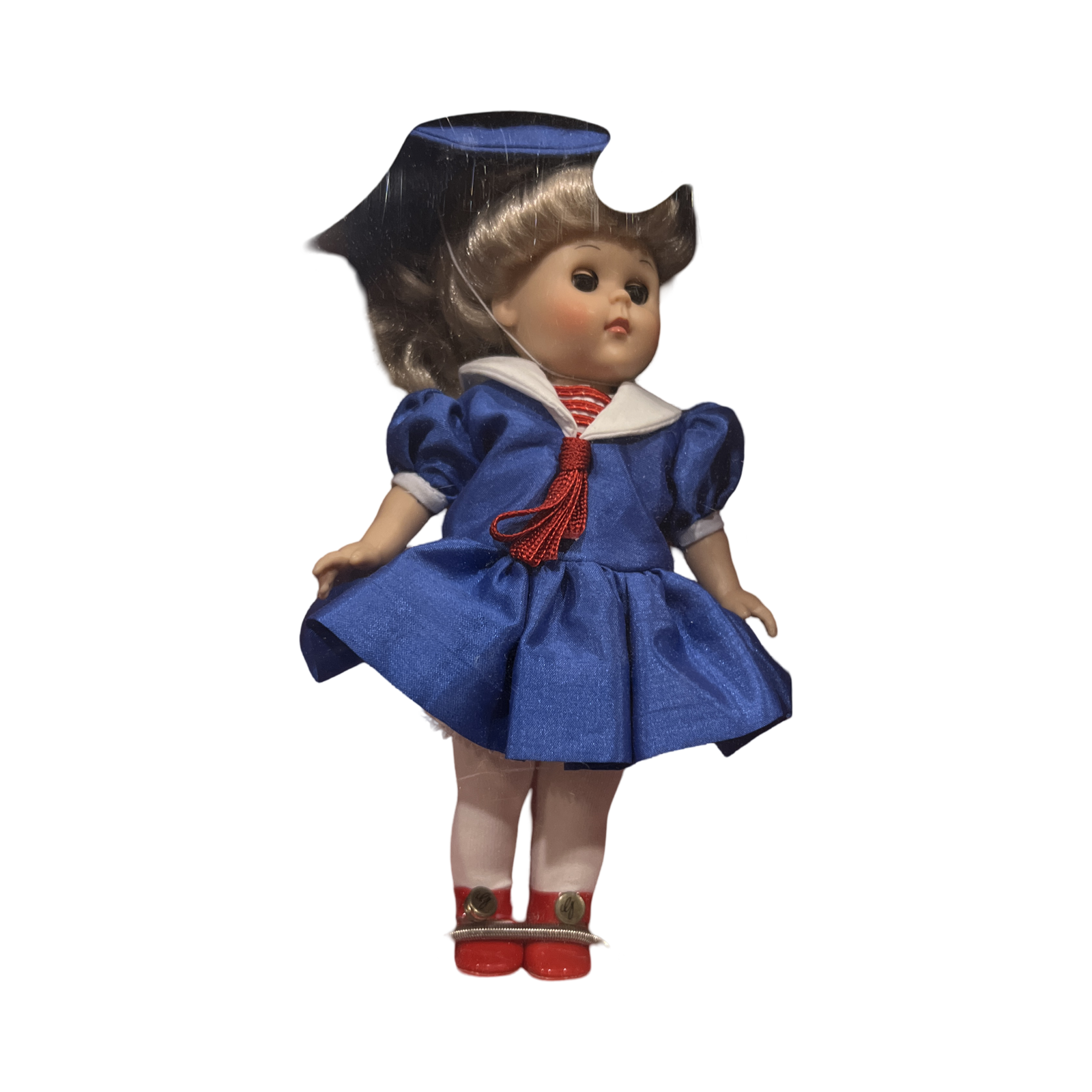 Vogue Ginny Journeys to Pais Vintage Collectible Stand 8" with Displayed # 9HP84