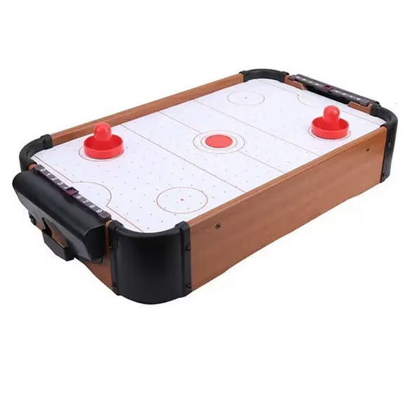 Real Wood Games Portable Tabletop Air Hockey Set with 2 Paddles and 2 Pucks