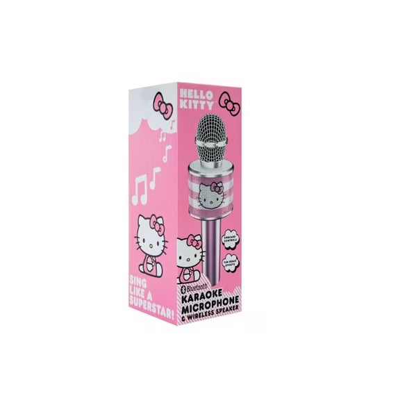 Sanrio Hello Kitty Pink Bluetooth Karaoke Microphone & Wireless Speaker Combo