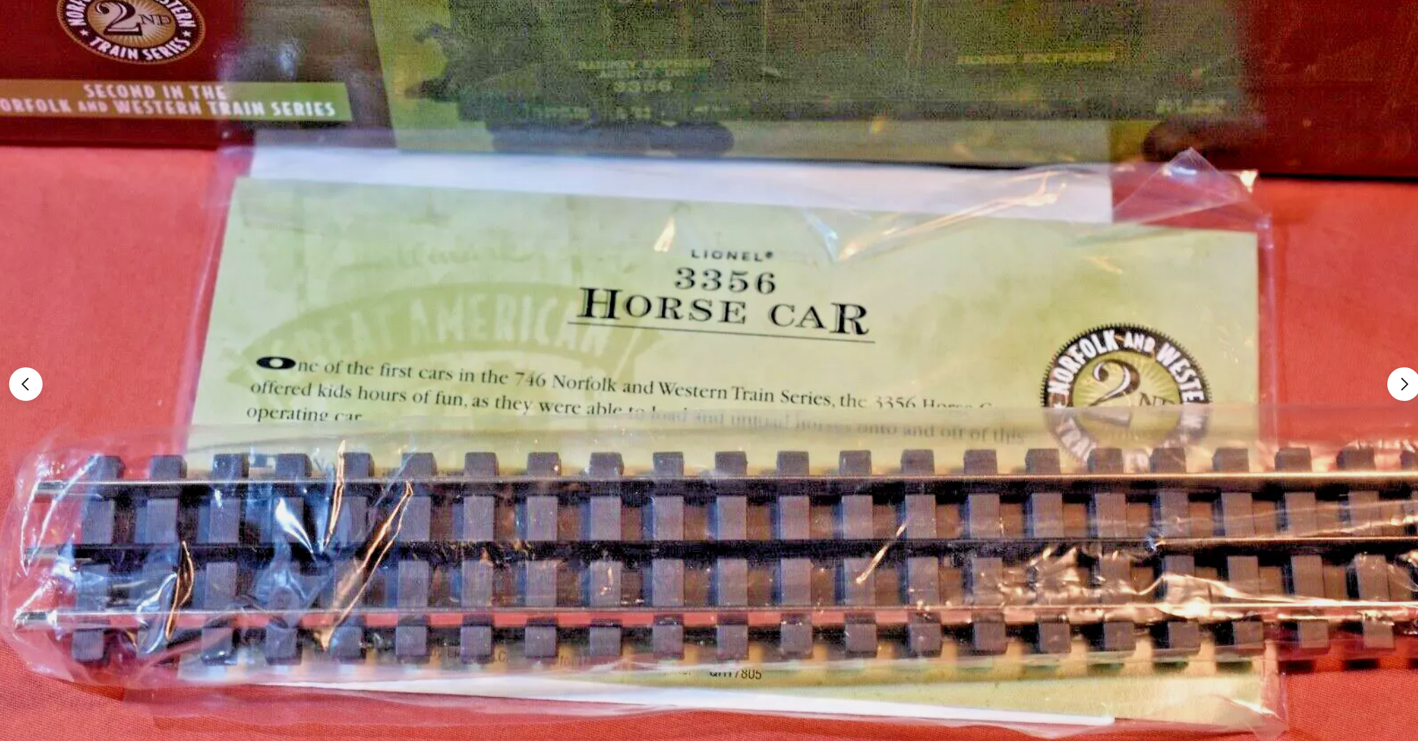 Vintage Lionel Hallmark QHT7805 HO 3356 Santa Fe Horse Car LIEDI Great American Railways