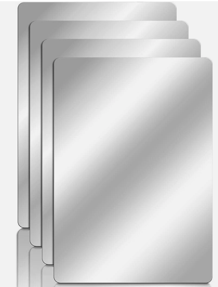 Acrylic Mirror 4" X 6" Tabletop Decor, Special Wedding Centerpieces or Bottom Mirror for Decor (Pack of 8)