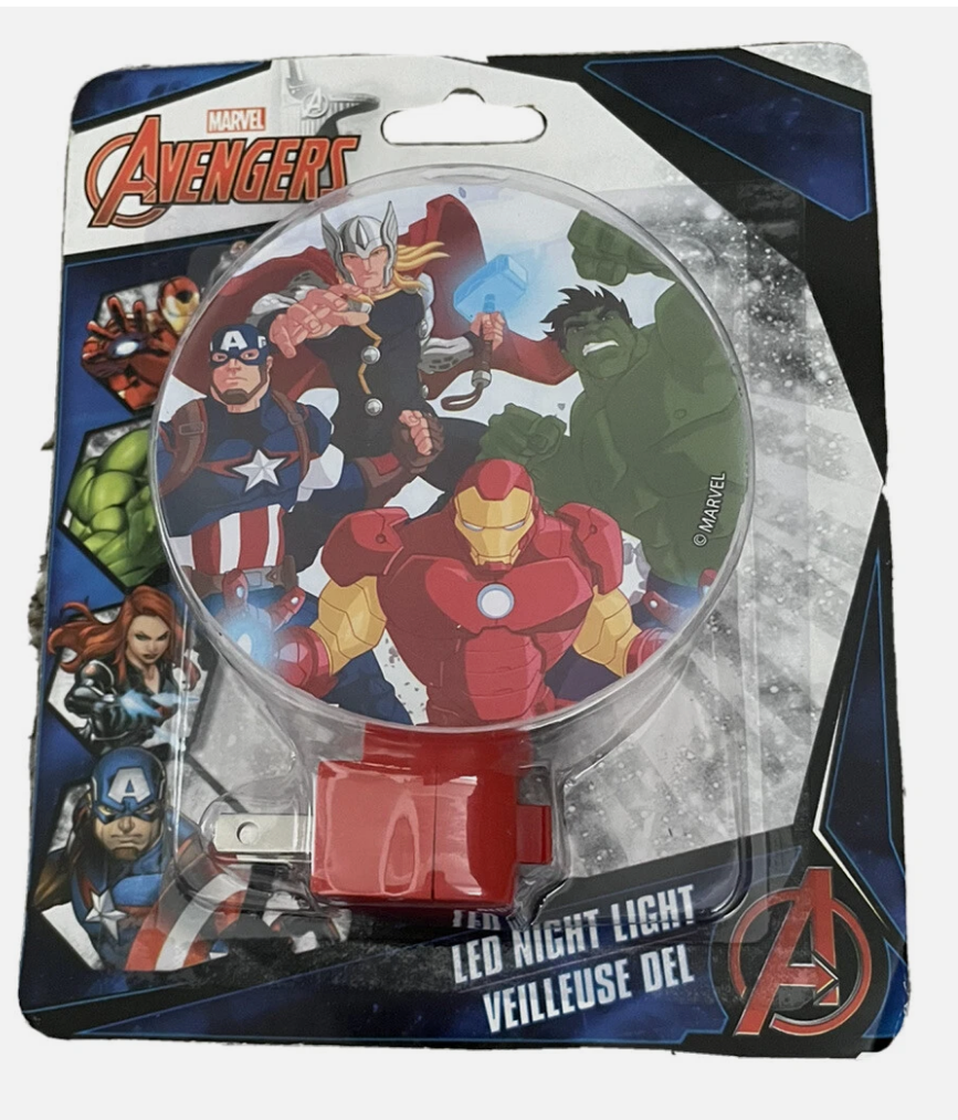 Avengers LED Wall Night Light, Kids, Superhero (2PK)