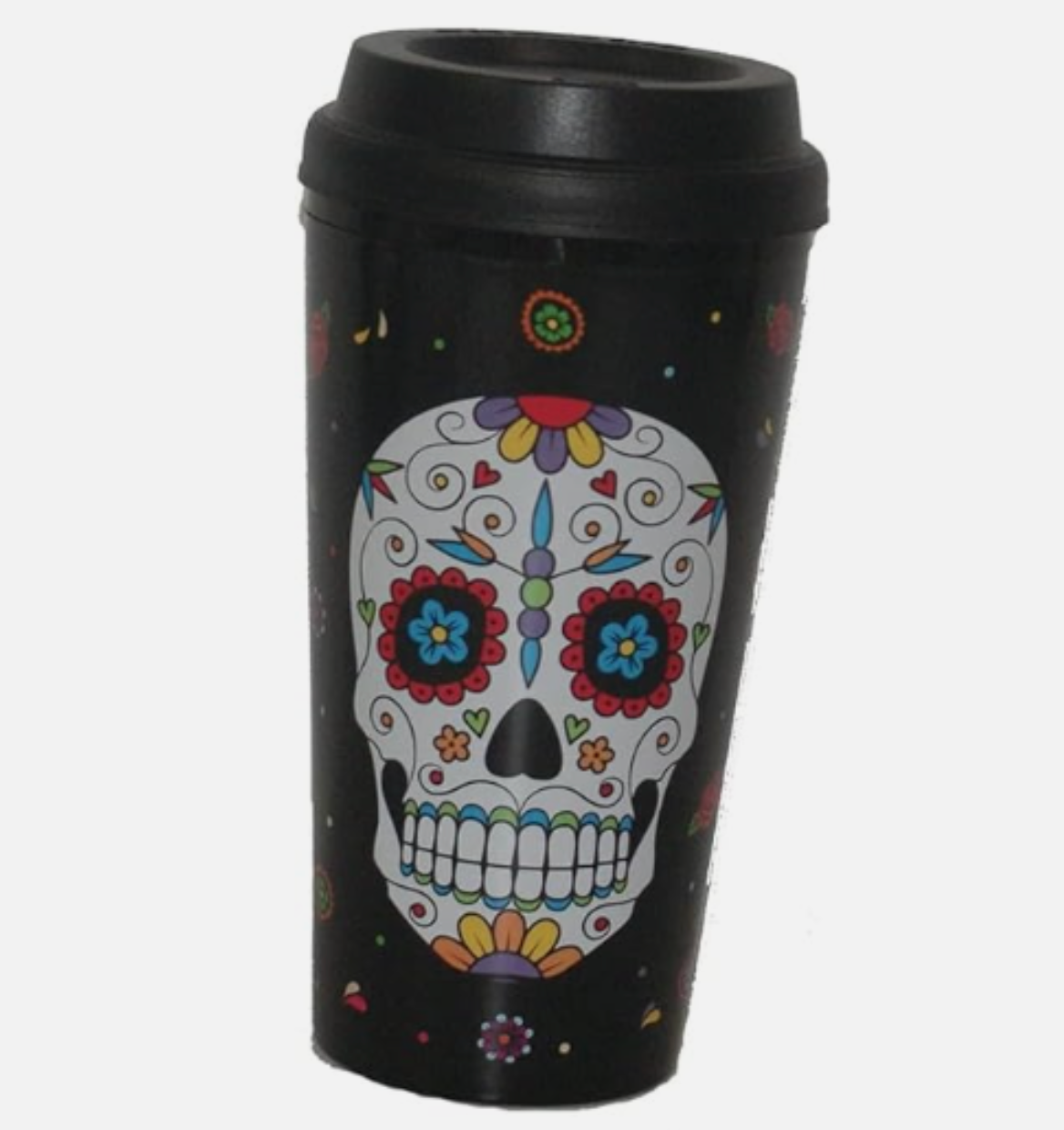 Day of the Dead Travel Cups Sugar Skull Older Design 16 oz Tumblers (2pk)