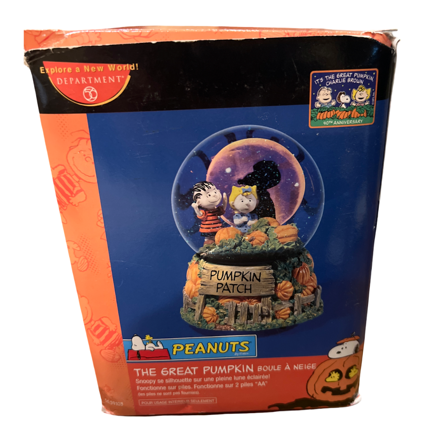 Peanuts The Great Pumpkin Water Globe Decorative