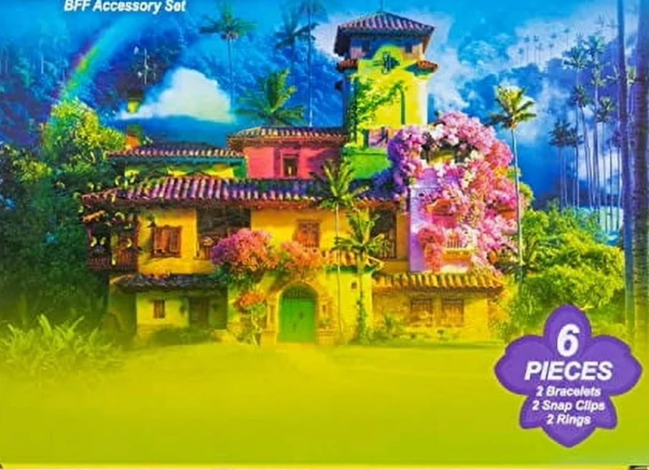 LUV HER Encanto Girls BFF 6 Piece Toy Jewelry Box Set with Rings, Bracelets, and Hair Clips, Ages 3+