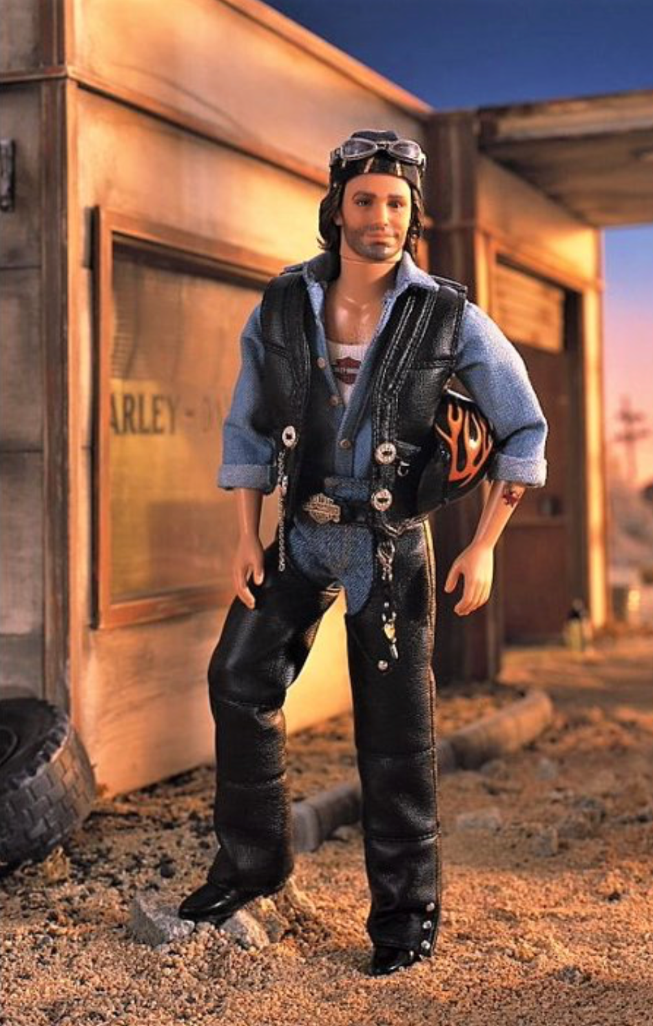 Kenner Harley-Davidson Collectible Child Dolls, PVC Plastic Black