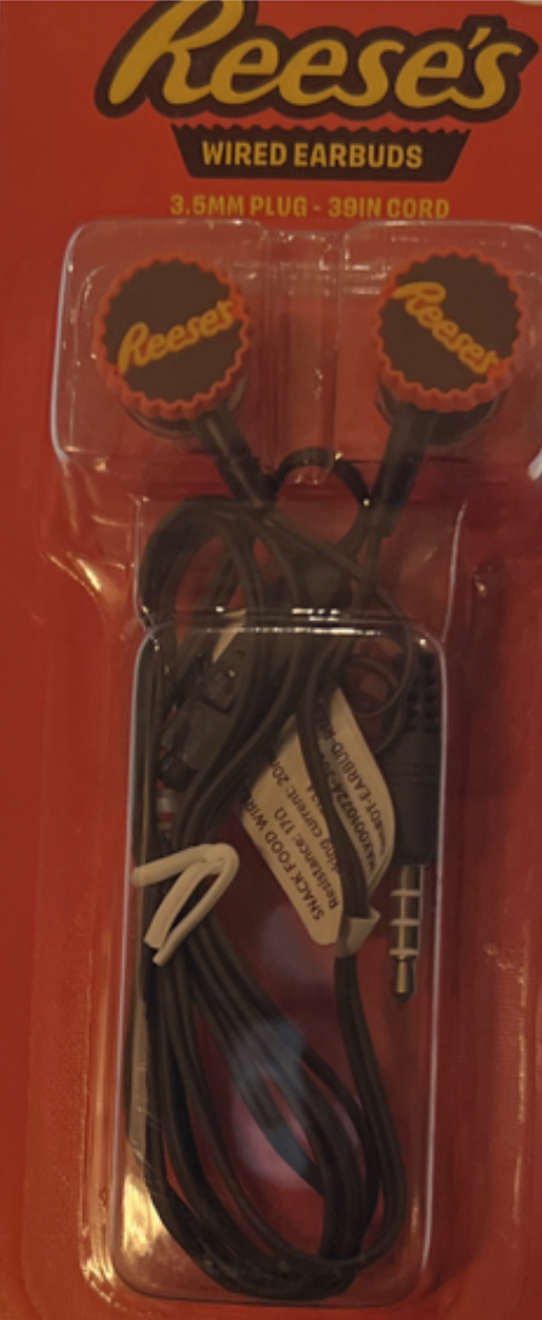 Reese's Wired Earbuds Headphone Skin, Single Piece, New