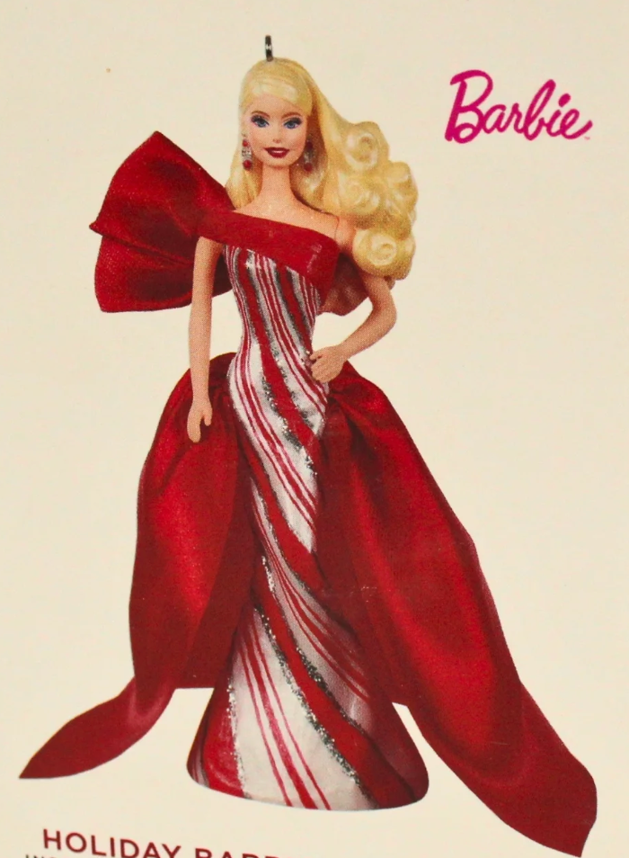 Hallmark Keepsake Christmas 2019 Year Dated Holiday Barbie Doll Ornament,