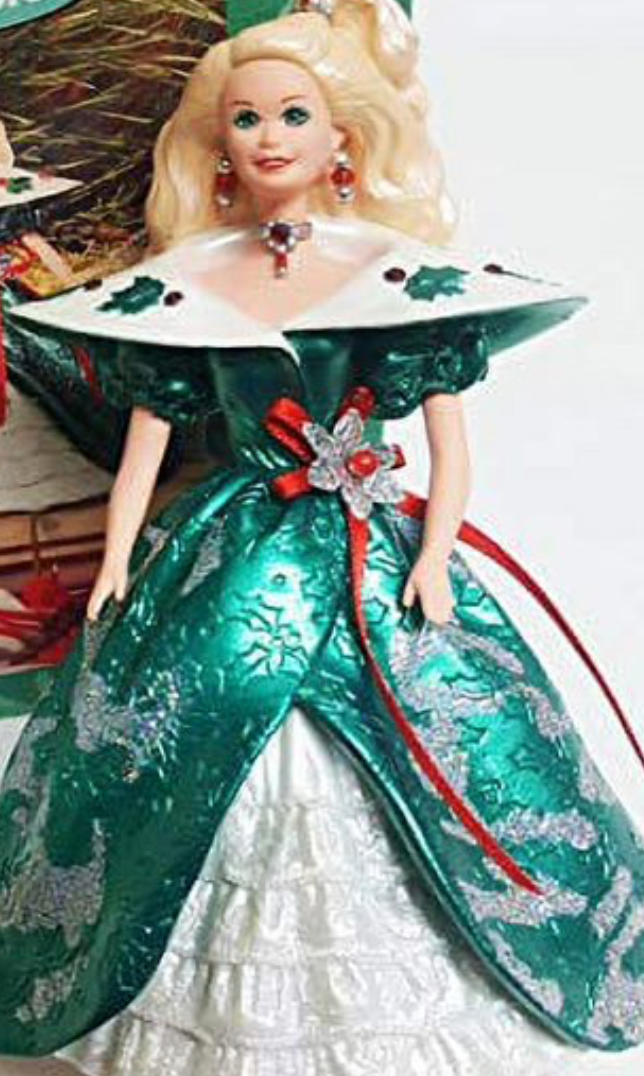 Hallmark Holiday Barbie Stocking Hanger 1996 XSH3101