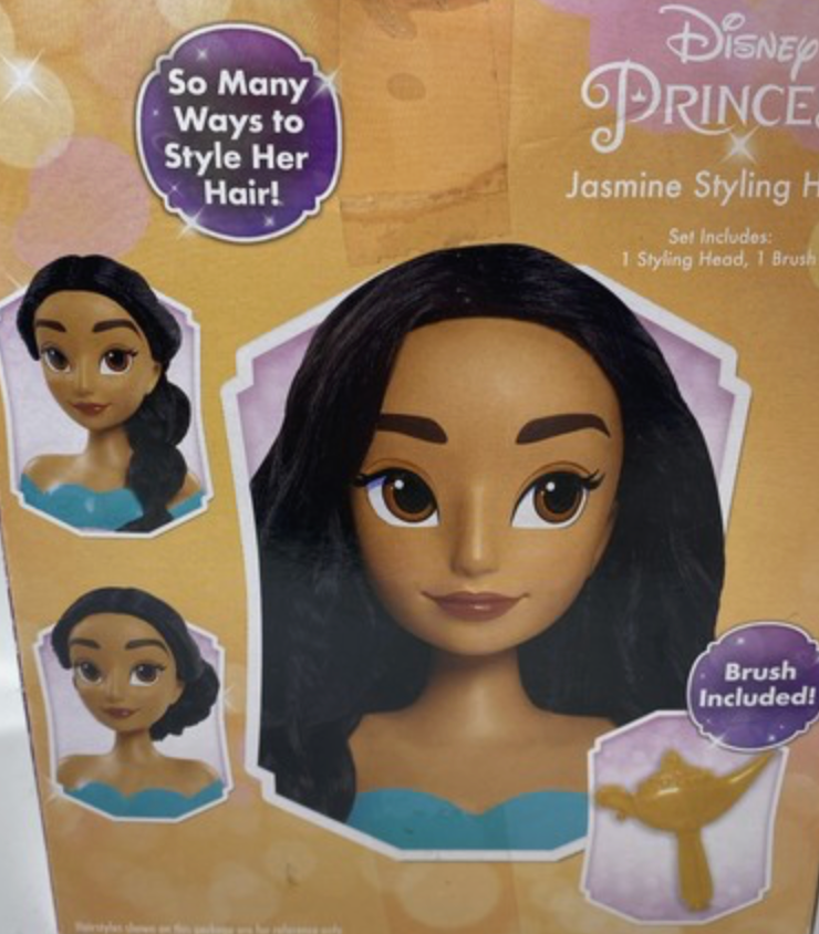 Jasmine Styling Head - Authentic Disney Princess Design - Perfect for Hair Play, Styling, and Creative Expression for Budding Hairstylists