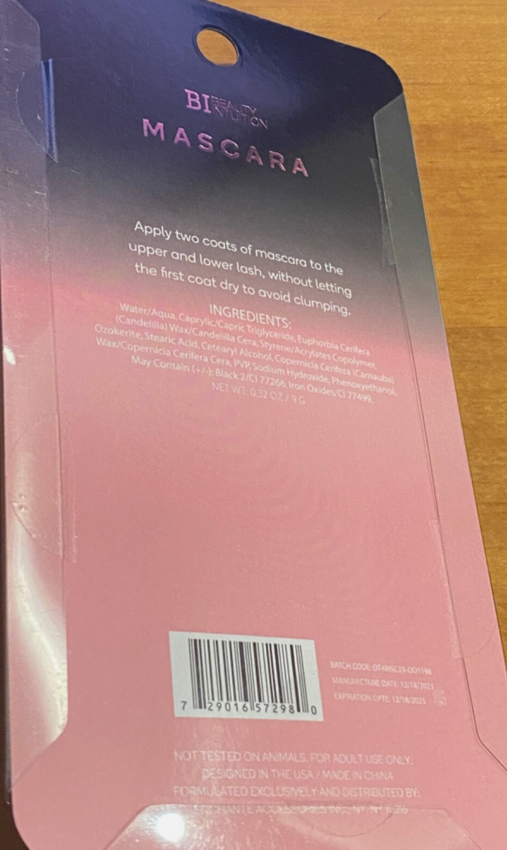 BI Beauty Institution Big , Plump Lashes Black Mascara, Smudge Proof