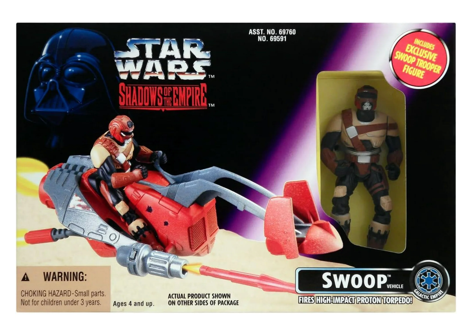 Star Wars Shadows of the Empire Swoop Vehicle with Swoop Trooper Action Figure by Kenner