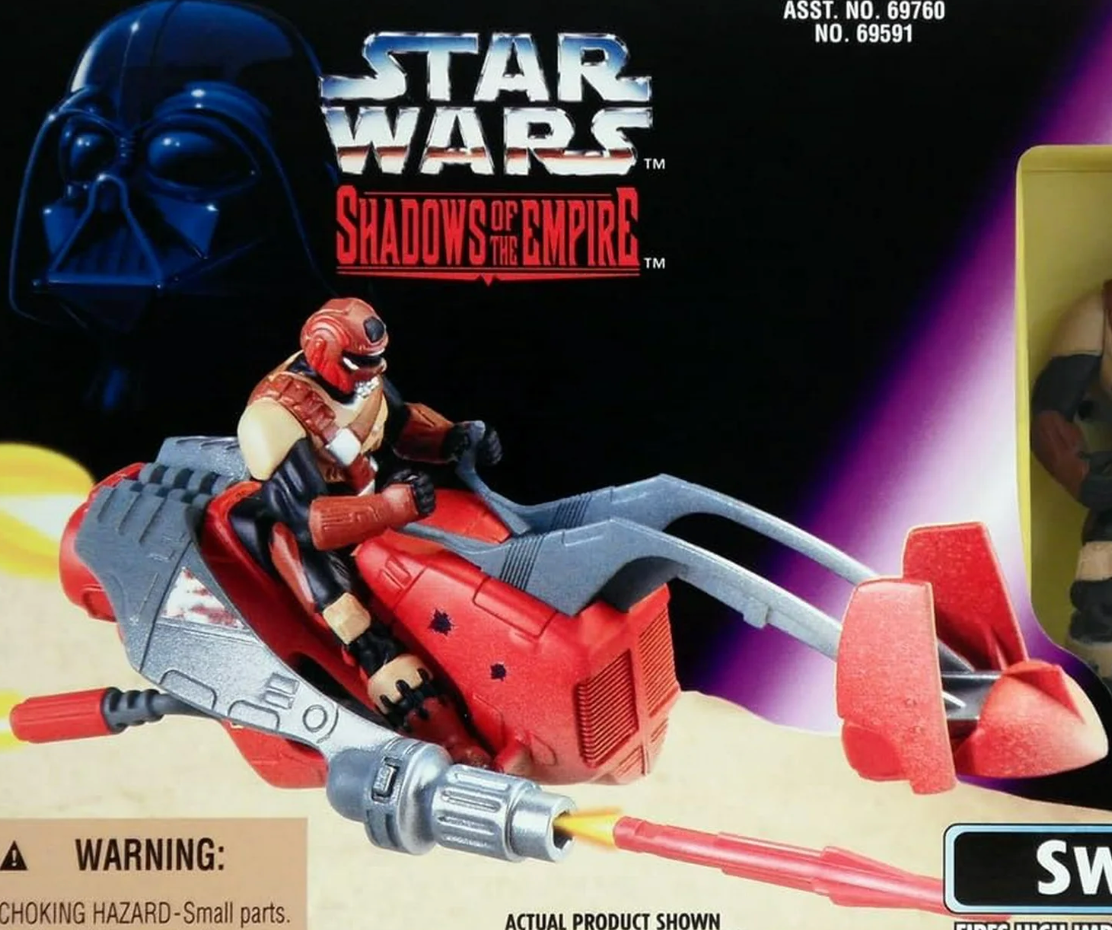 Star Wars Shadows of the Empire Swoop Vehicle with Swoop Trooper Action Figure by Kenner