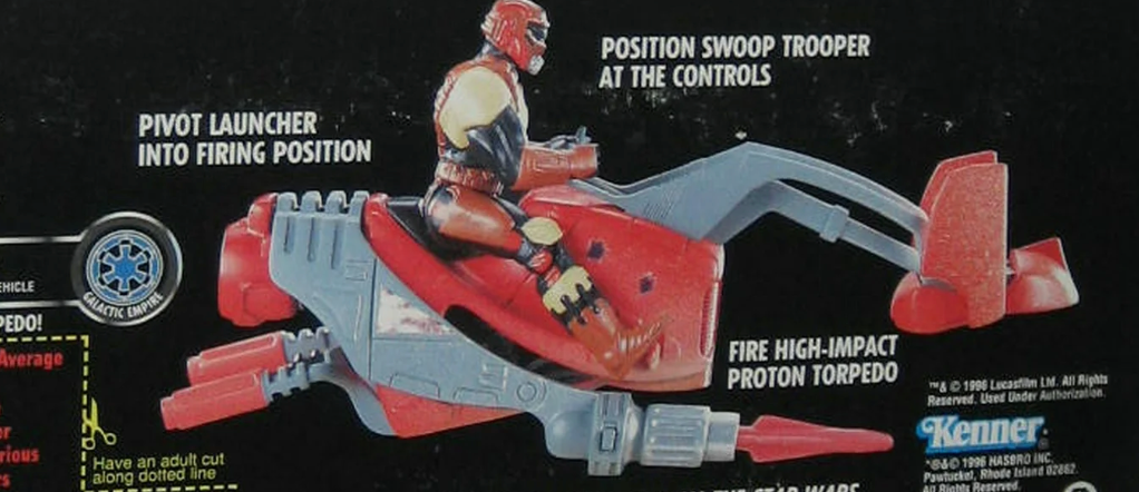 Star Wars Shadows of the Empire Swoop Vehicle with Swoop Trooper Action Figure by Kenner