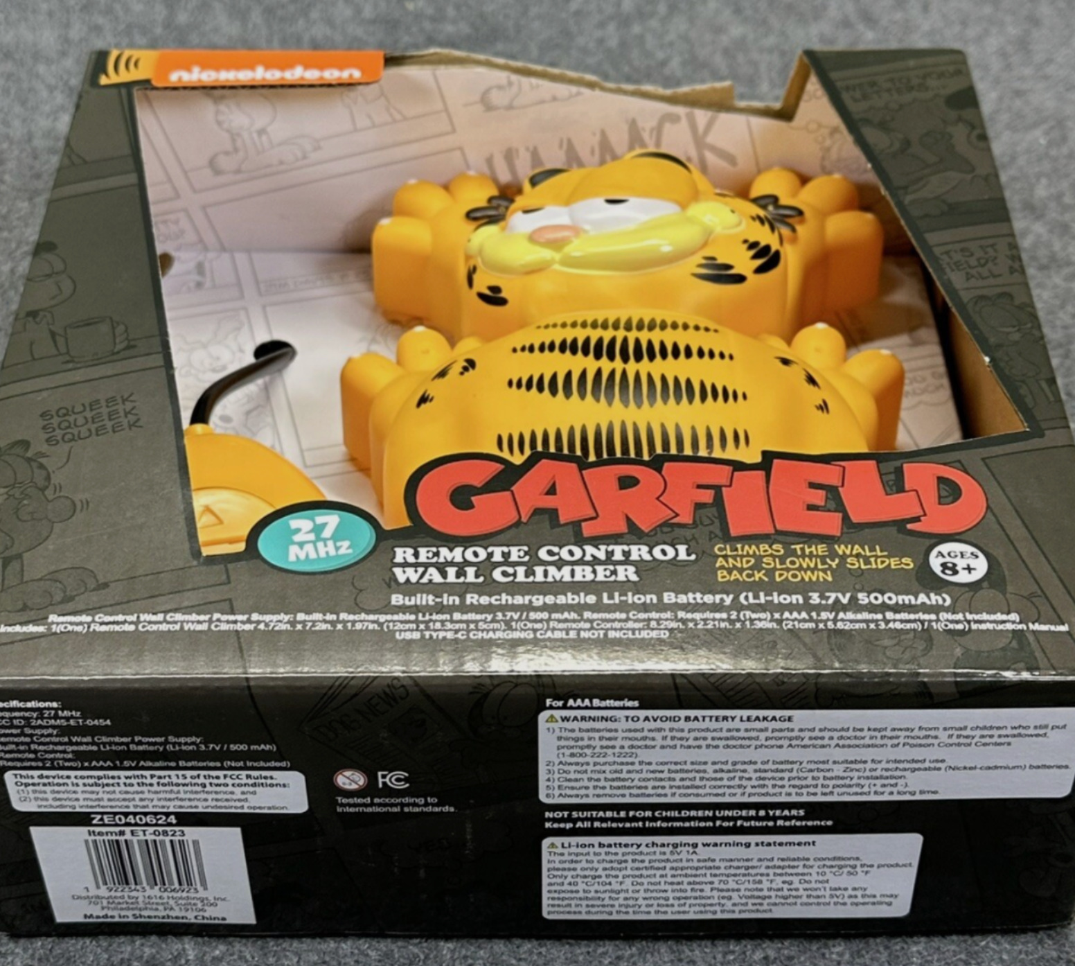 Garfield Remote Control Wall Climber RC Toy Nickelodeon