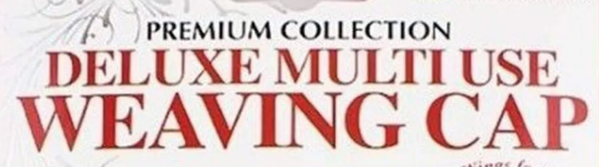 Donna Collection Premium Collection Deluxe Multi Use Weaving Cap, Black (2pk)