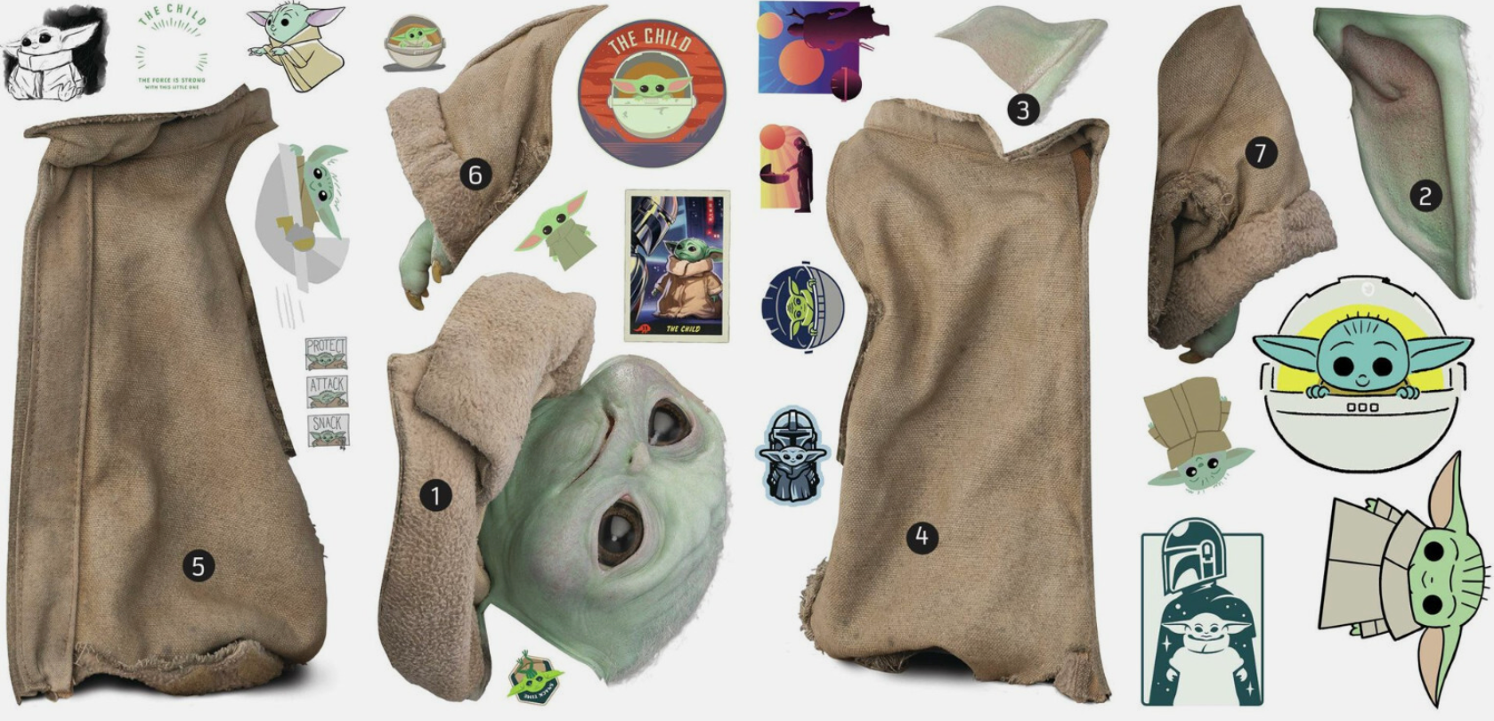 RoomMates Star Wars the Mandalorian The Child (Baby Yoda) Peel and Stick Wall Decal