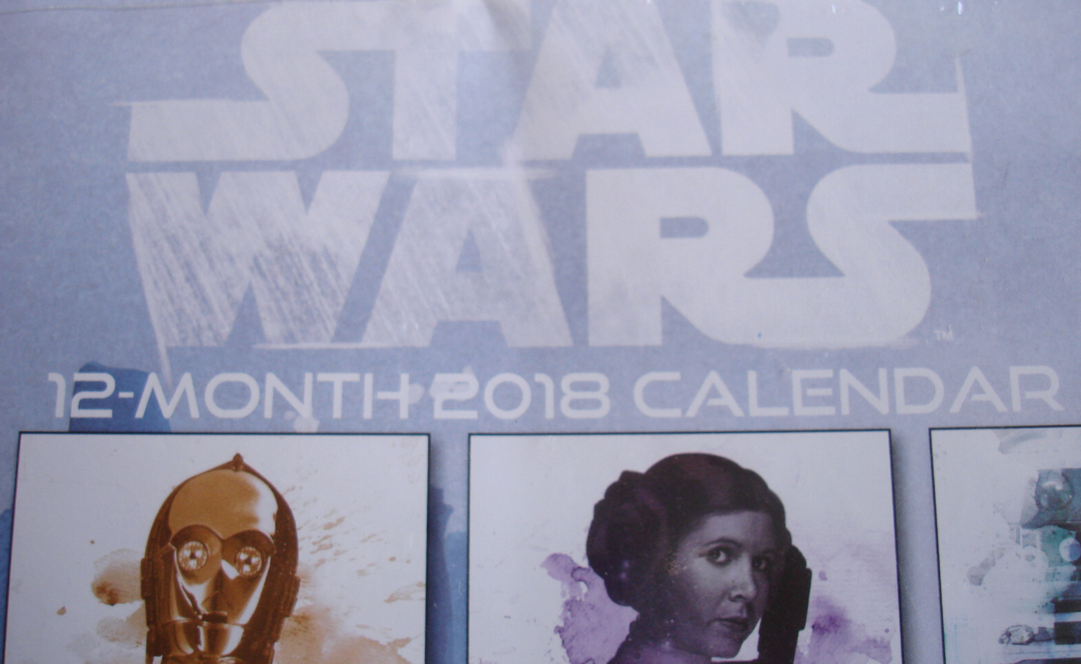 2018 Licensed Characters 12- Month Wall Calendars, 10x10 in. (Disney Star Wars)