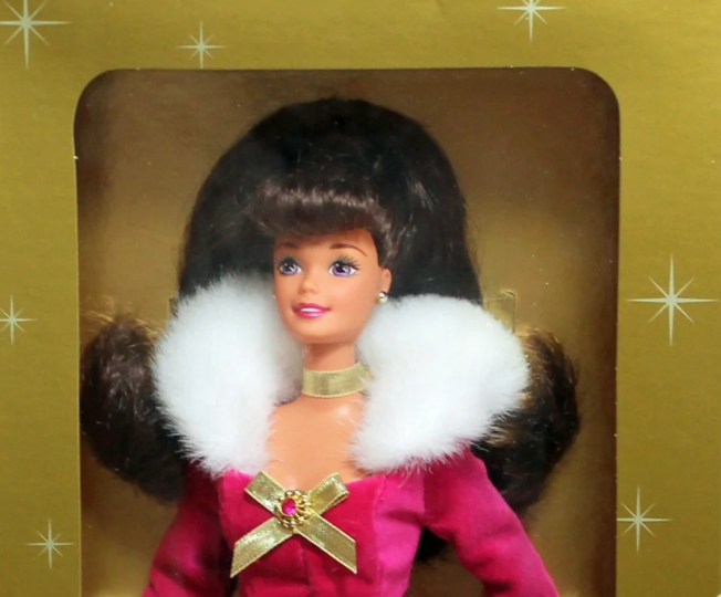 Winter Rhapsody Barbie Doll Brunette Special Edition Avon Exclusive Mattel 1996