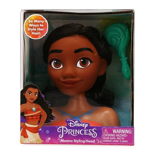 Moana Styling Head - Disney Adventure Design - Perfect Hair Playset for Budding Hairstylists & Fans of the Ocean Voyager