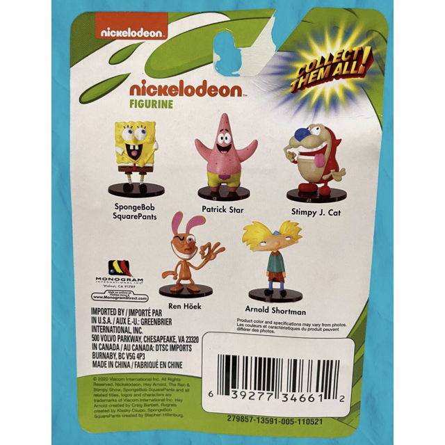 Nickelodeon SpongeBob Squarepants Figurine(2pk)