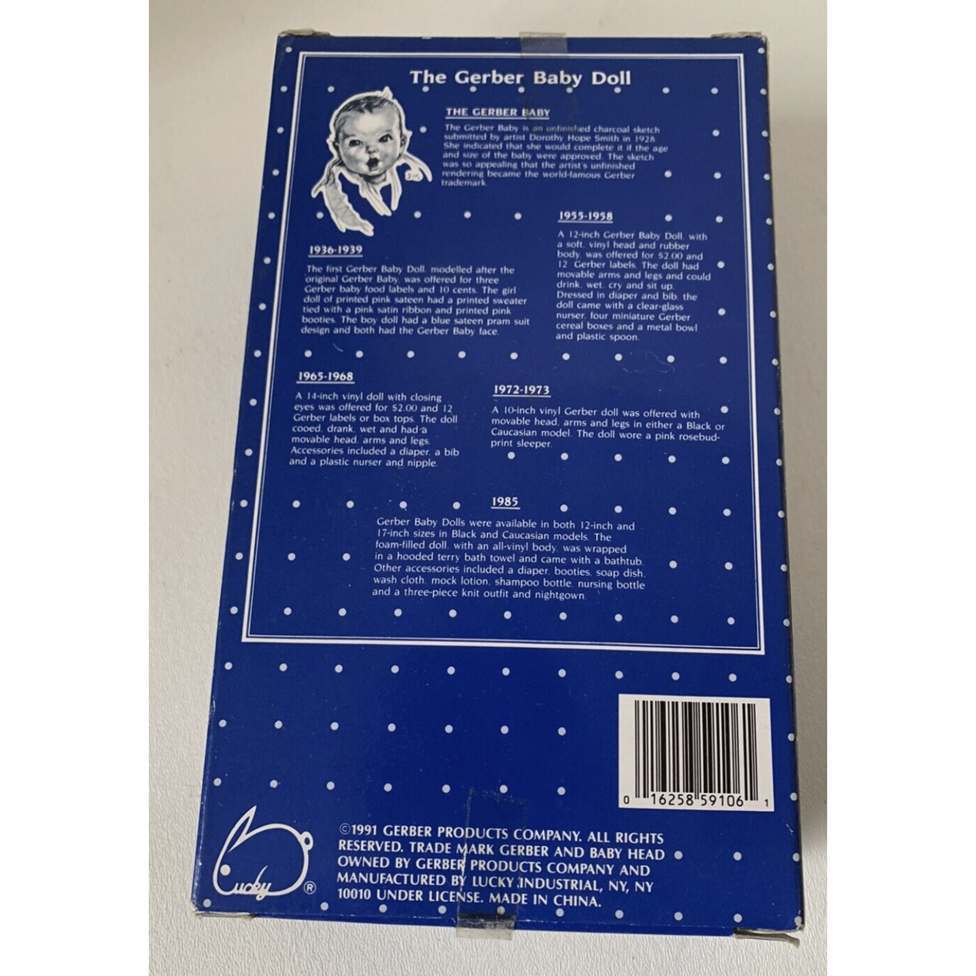 Gerber Products 6" Baby Boy Vinyl Doll #59106 T3686 Vintage 1991