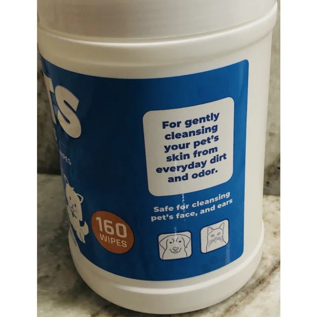 New-Pets Plus Pet Cleaning Wipes. 160 Gently Wipes. (2pk)