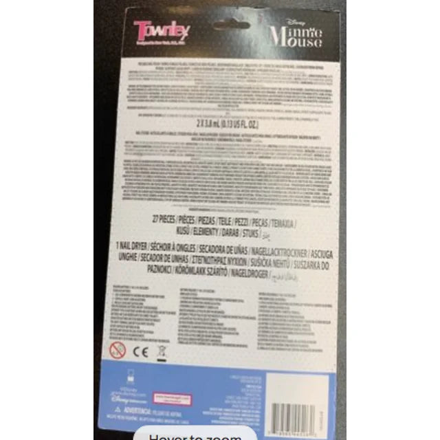 Disney Minnie Mouse Nail Set Dryer Polish Stickers NEW