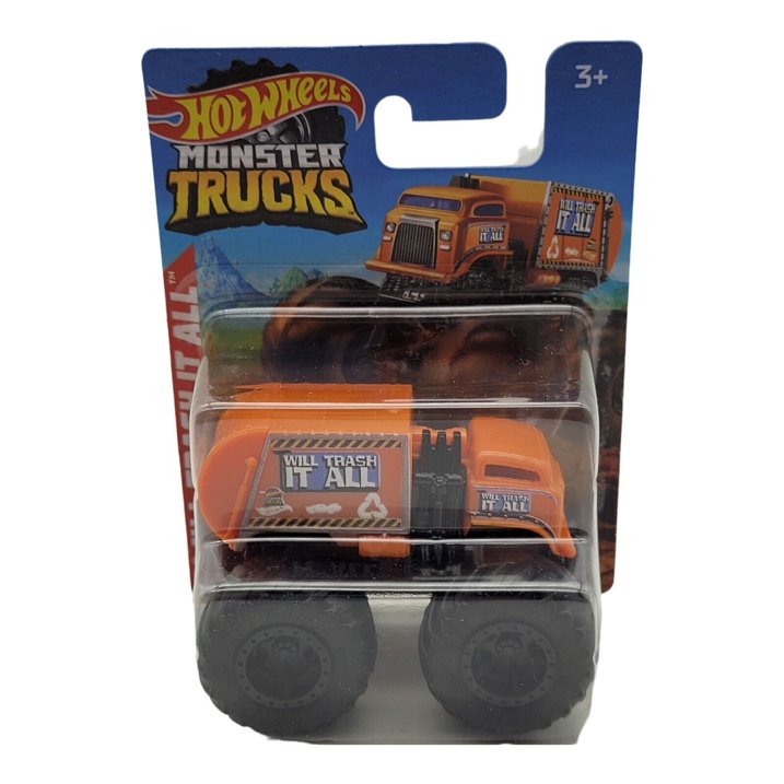 Hot Wheels Monster Trucks 1:70 Scale Will Trash It All (HFB96) (2pk)