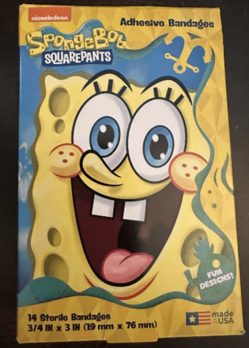 SpongeBob SquarePants bandaids new 14 adhesive bandages (2pk)