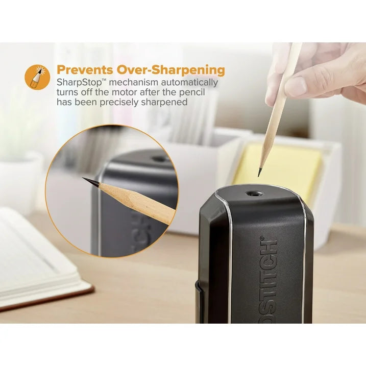 Bostitch Vertical Electric Pencil Sharpener, 1 Hole, Black, EPS5V-BLK