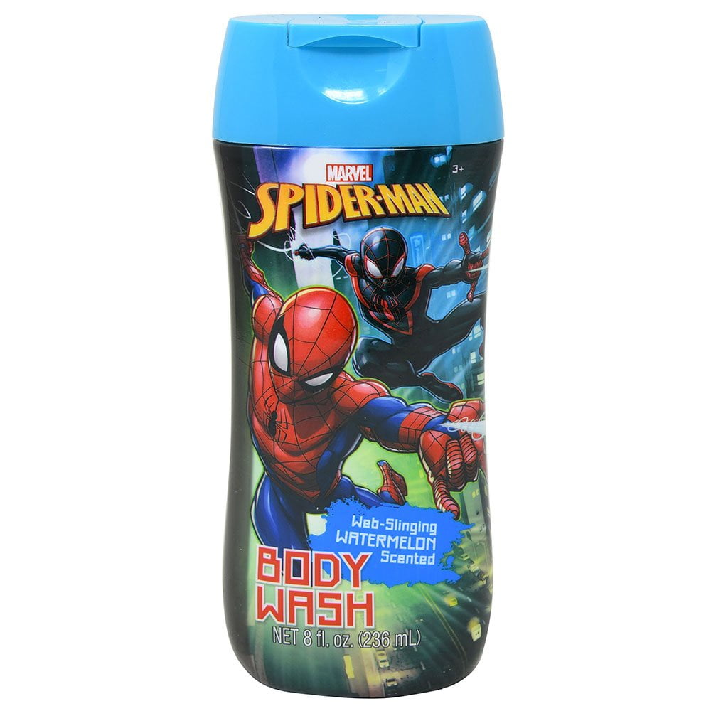 Spiderman 8oz Body Wash in a Bottle, Parabens Free, Non Toxic (2PK)