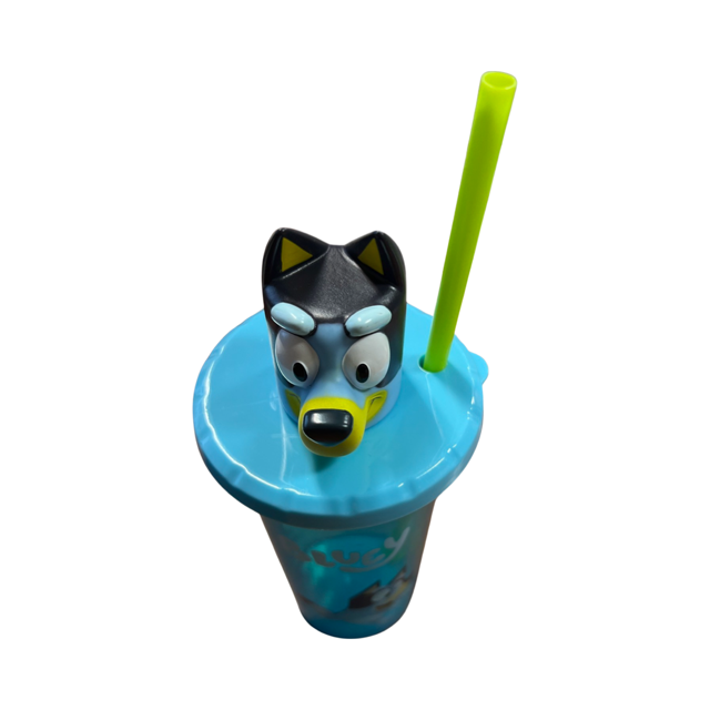 Bluey Sip Cup with Straw and Bluey's Head