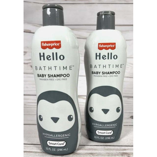 Fisher-Price Hello Bathtime Hypoallergenic Baby Shampoo ~ Paraben Free & Dye Free, 10 FL OZ. (2pk)