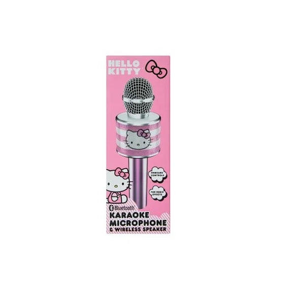 Sanrio Hello Kitty Pink Bluetooth Karaoke Microphone & Wireless Speaker Combo