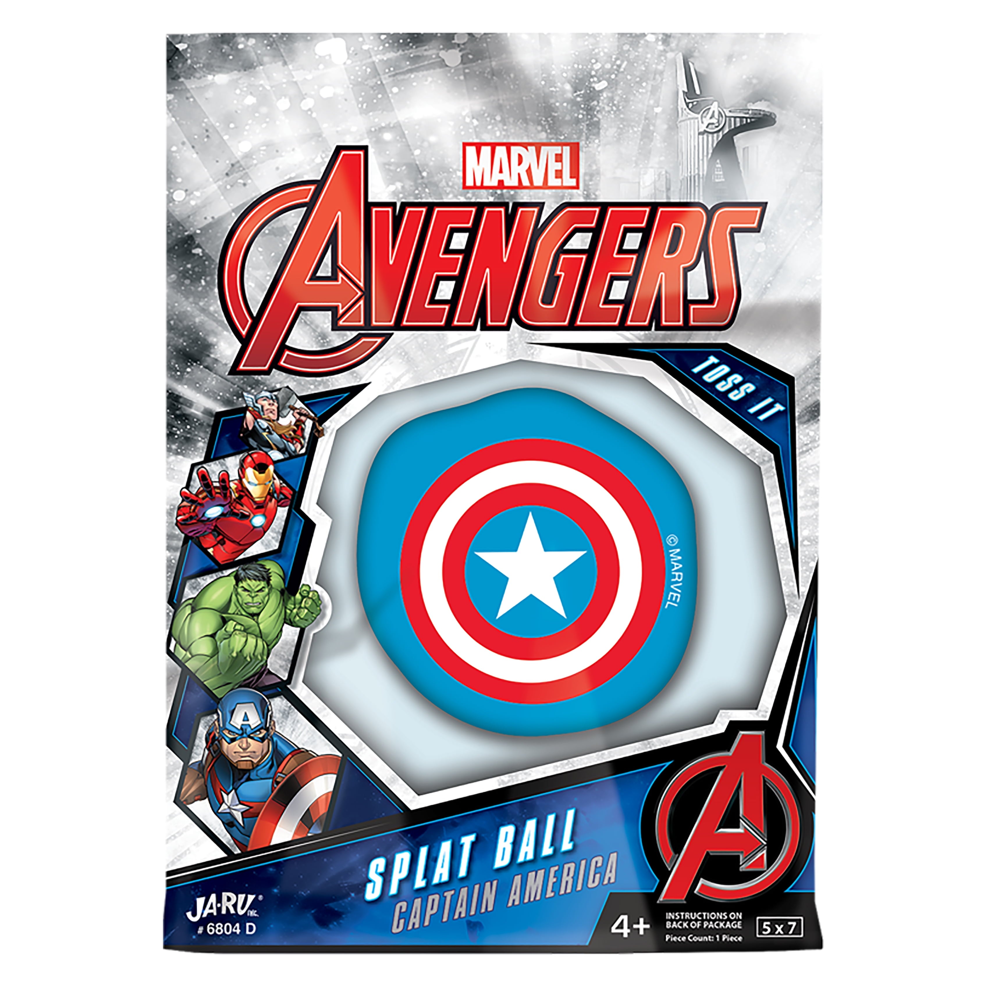 JA-RU Marvel Captain America Splat Ball - 2pk