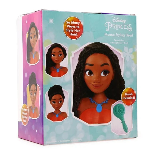 Moana Styling Head - Disney Adventure Design - Perfect Hair Playset for Budding Hairstylists & Fans of the Ocean Voyager
