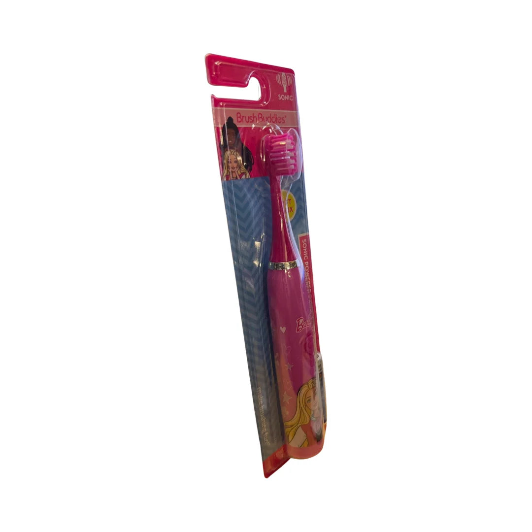 Blippi Electric Toothbrush, Brush Buddies Barbie Battery Powered Sonic Toothbrush for Kids 2pk