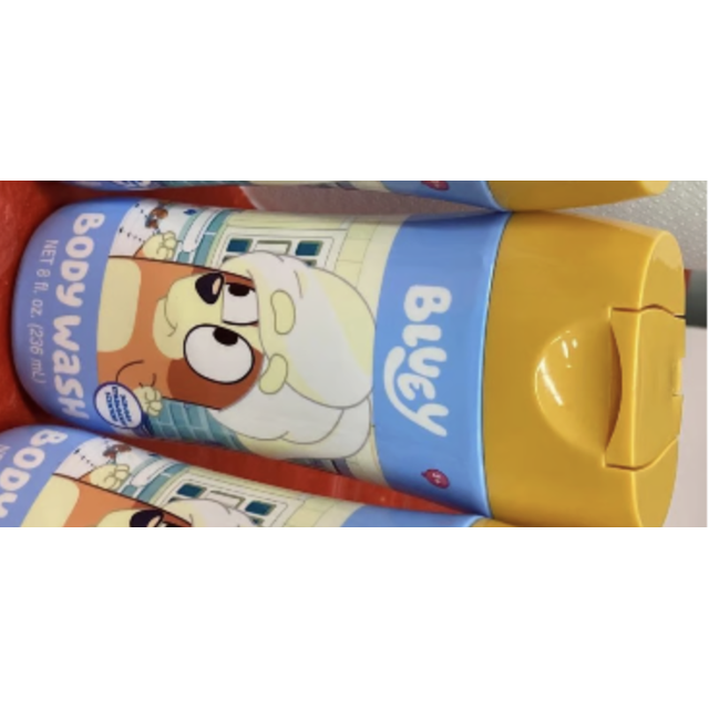 BLUEY Body Wash Scrubby Strawberry Scented 8 oz.