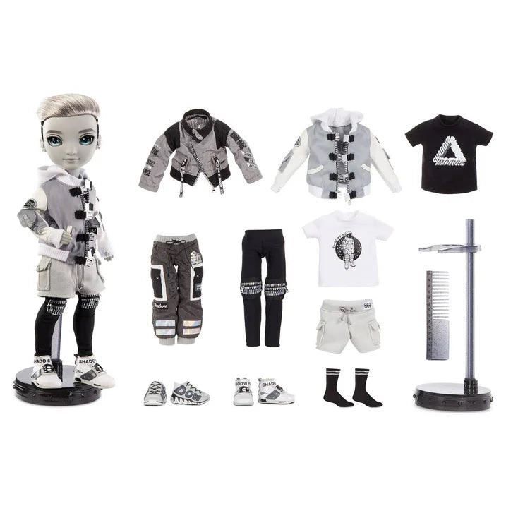 Shadow High Series 1 Ash Silverstone- Greyscale Boy Fashion Doll. 2 Silver Designer Outfits to Mix & Match with Accessories, Great Gift for Kids 6-12 Years Old and Collectors