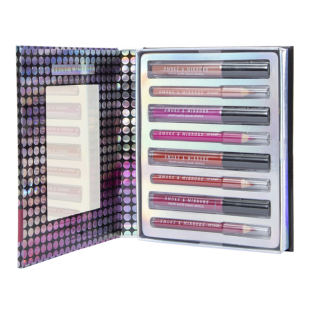 Smoke & Mirror Ultimate Lineup 4 pc Lip Liner and 4 pc Velvet Matte Liquid Lip Stick